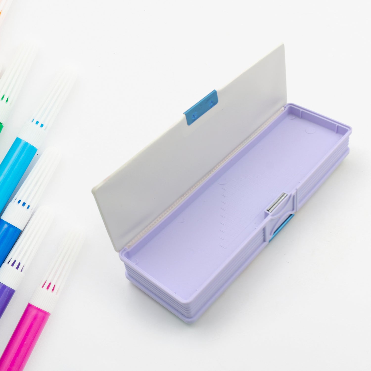 Kids' cartoon pencil case featuring an attractive design and secure closure.