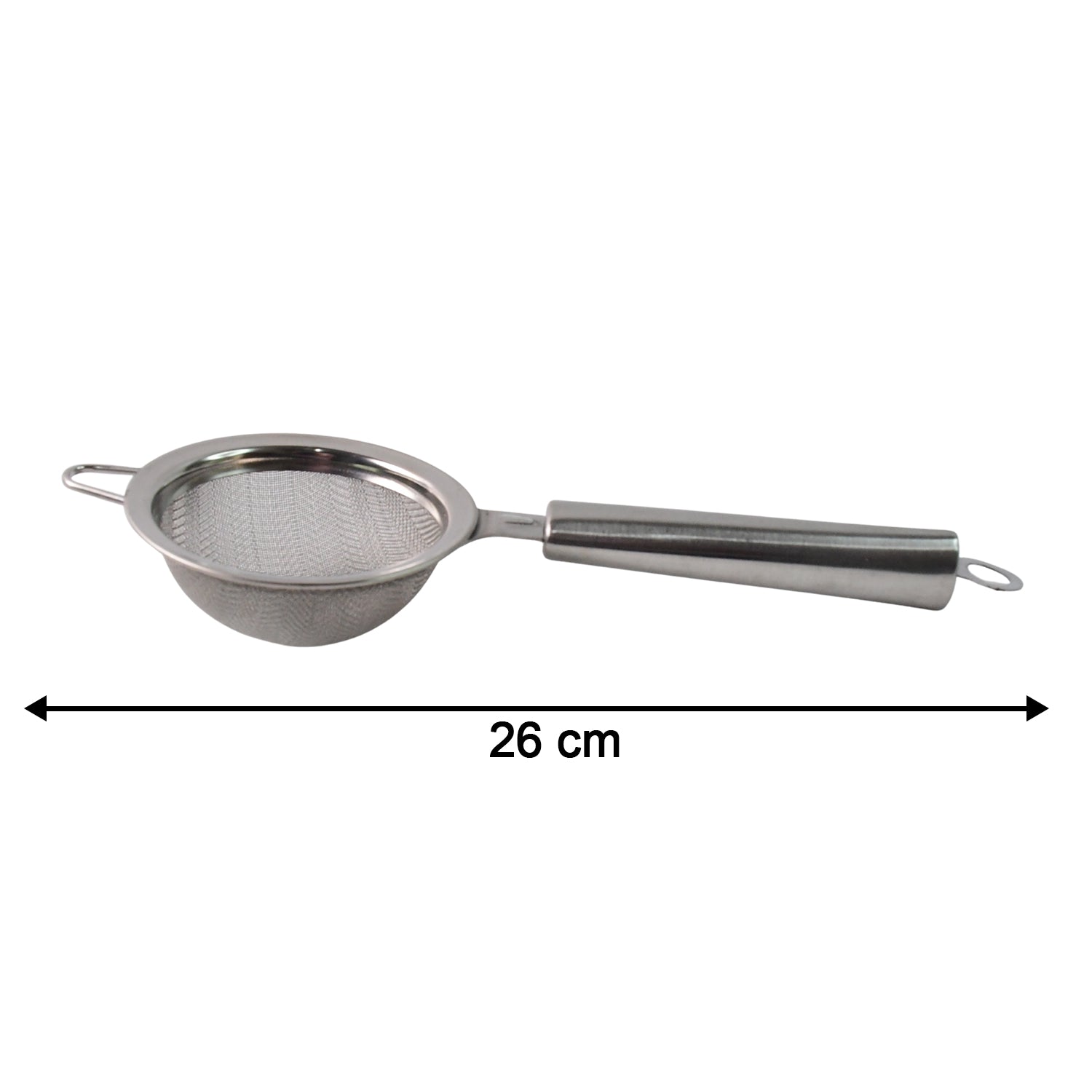 Detailed view of stainless steel mesh of strainer