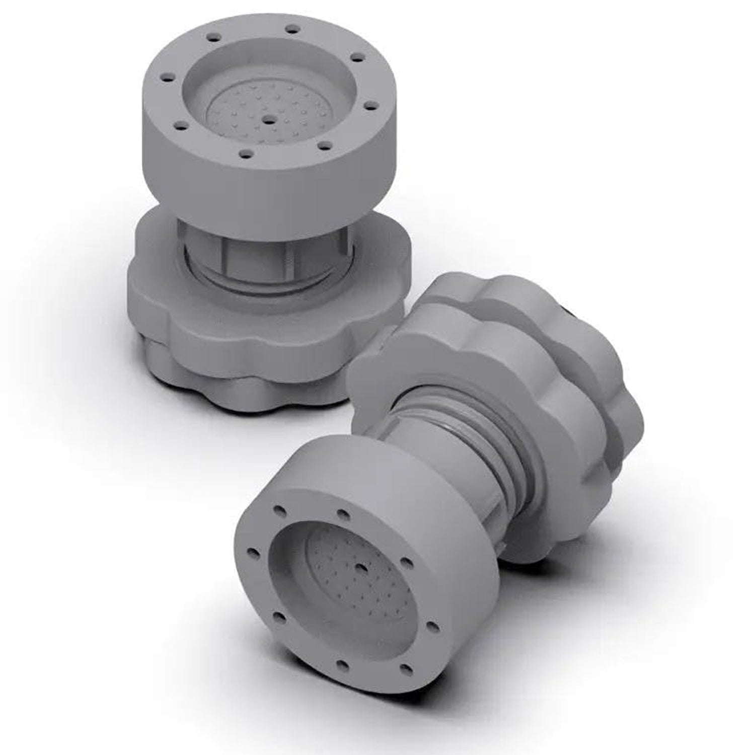 The non-slip base of the adjustable washing machine pad, designed for enhanced stability.