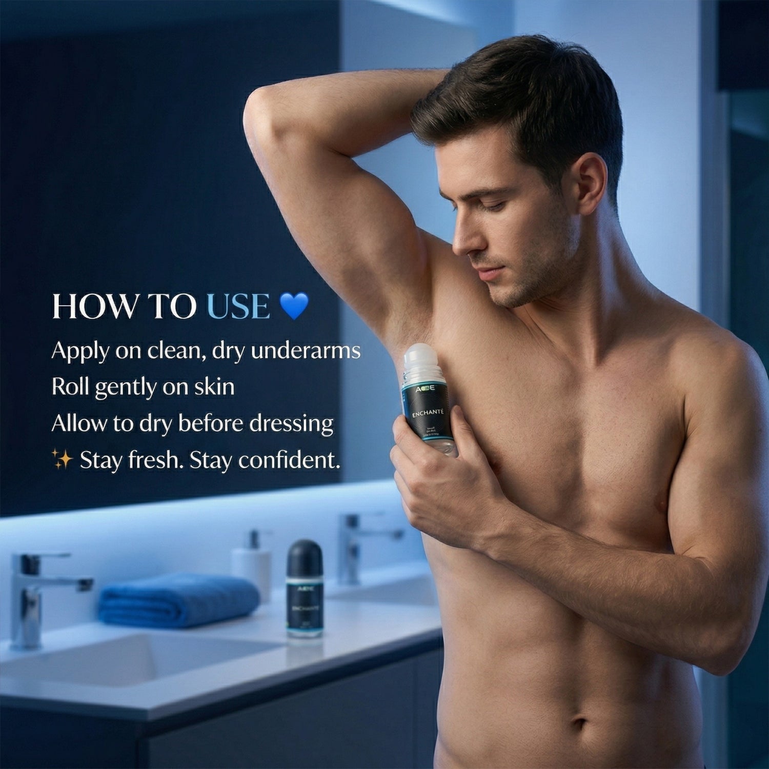 Long-lasting body fragrance roll-on deodorant for daily freshness