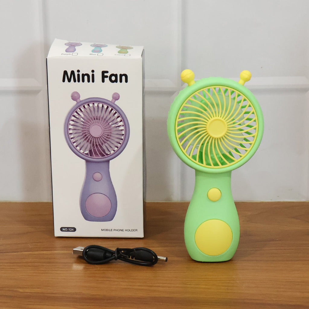 Cute cartoon rechargeable mini handheld fan for personal cooling