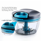 Ganesh Wonder Chopper lid and base, demonstrating the secure locking system.