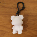 Colorful cartoon bear keychain accessory for backpack or keys