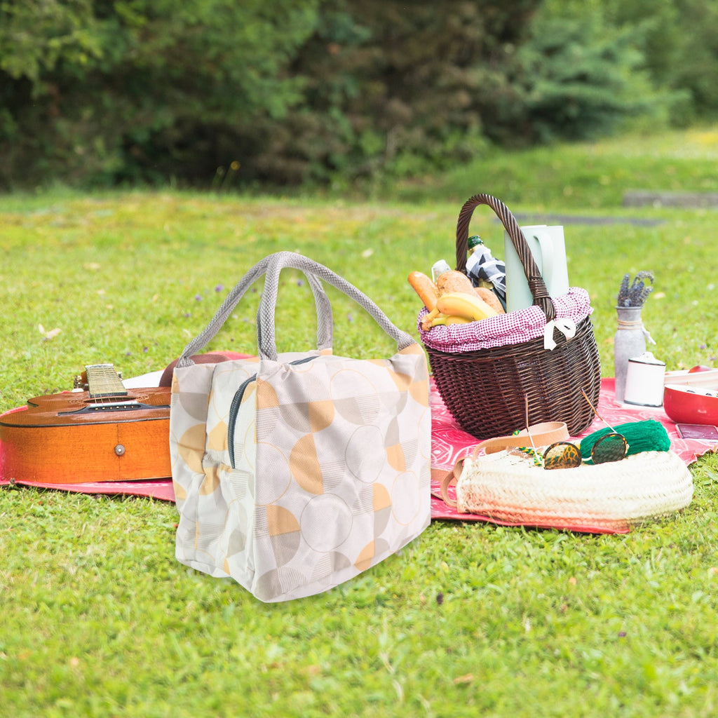 Interior view of the insulated lunch bag, highlighting the thick aluminum foil lining.