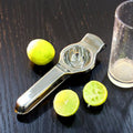 Stainless Steel Lemon Squeezer with an ergonomic handle, perfect for efficient juice extraction.