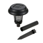 SolarBite UV LED mosquito catcher positioned outdoors near a patio.