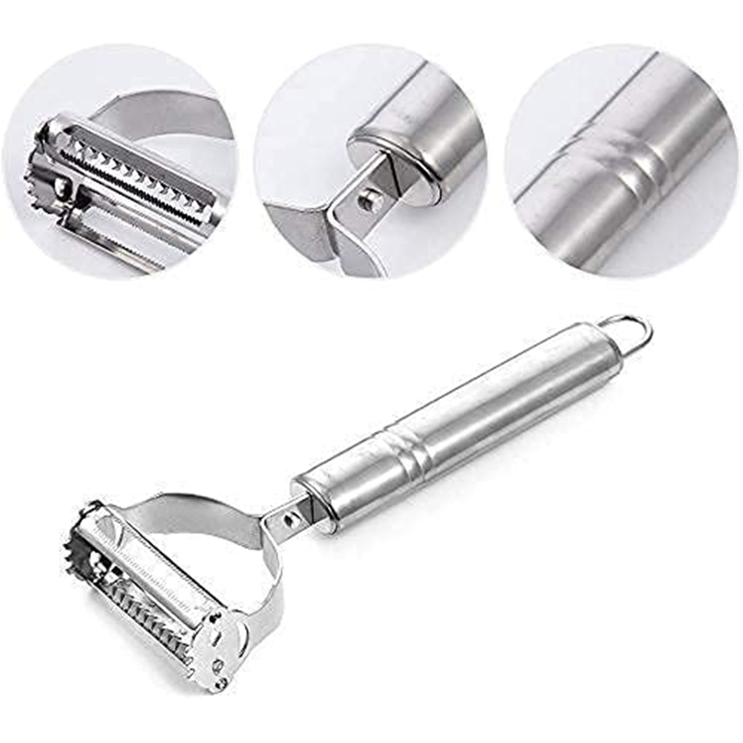 Sleek design stainless steel peeler set for comfortable kitchen use