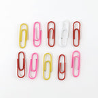 Brightly coloured vinyl-coated paper clips, perfect for school projects and office organizing.