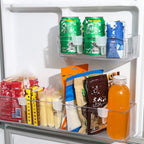Stackable plastic storage baskets perfect for kitchen and fridge use