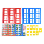Colorful character flip cards used in Who Am I guessing board game