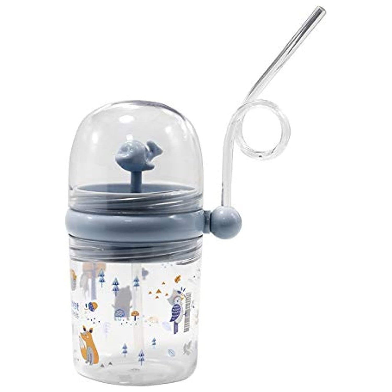 Toddler playing with the Whale Spray Sippy Cup, showing the fun water spray feature in action.