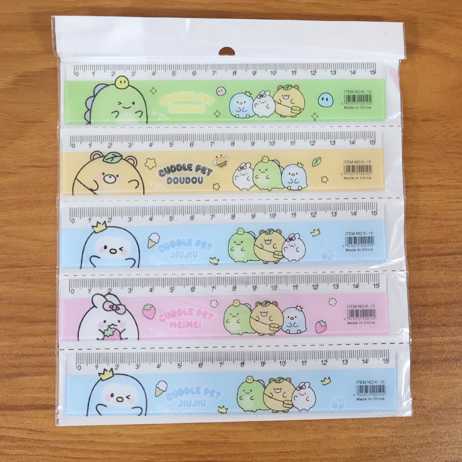 Kids plastic ruler set designed for classroom and craft use