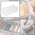 Spacious 7 section laundry bag for effective sorting and storage of household items.