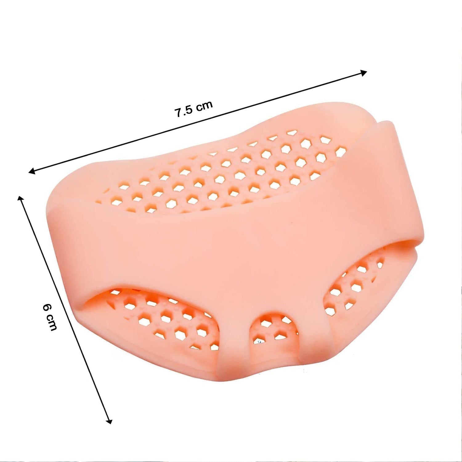 Image highlighting the soft and stretchy nature of the silicone tiptoe protector material.