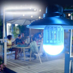 Graphic showcasing the wide coverage and efficient insect trapping mechanism of the LED zapper.