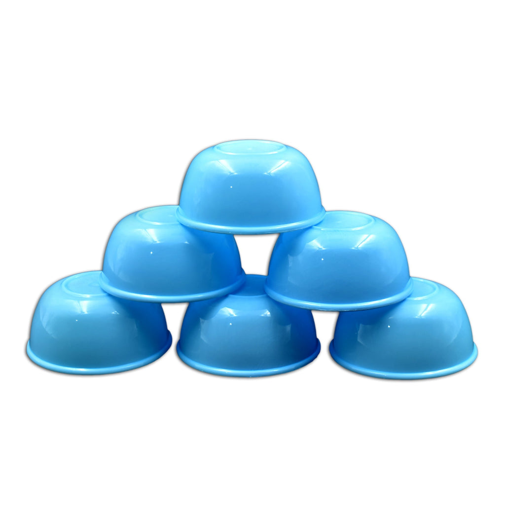 Close-up of a sturdy small plastic bowl, highlighting its quality.
