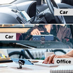 Detail of the strong suction cup base of the 360° rotating car mount.
