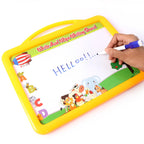 Eraser, chalks, and dry-erase marker included in the kids writing board set for home learning