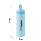 Close-up of leak-proof lid and spout on 400ML kids water bottle