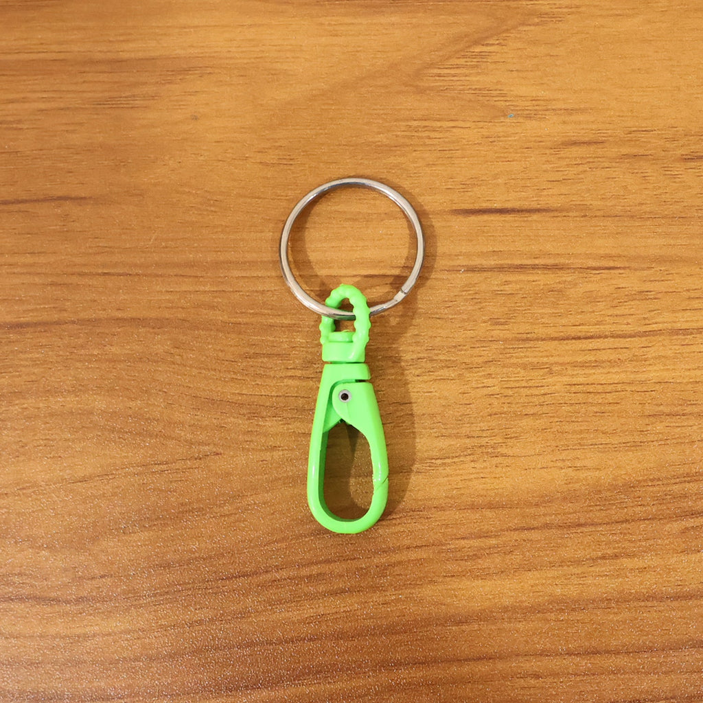 Mini lightweight plastic key hook with metal ring for keys
