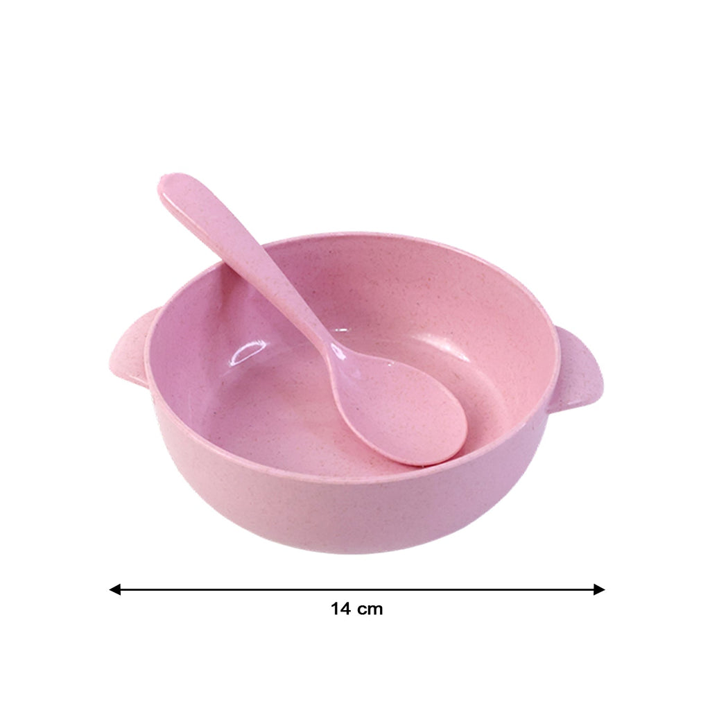 Kids feeding bowl and spoon set for daily use