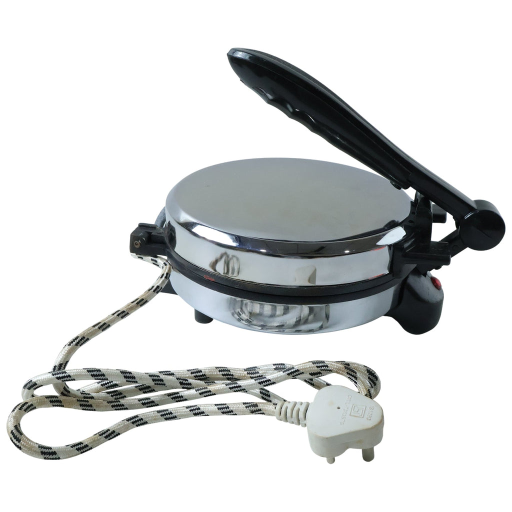 Versatile electric roti maker ideal for chapati, paratha, and tortilla