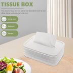 Close-up view of the flexible silicone tissue dispenser material.