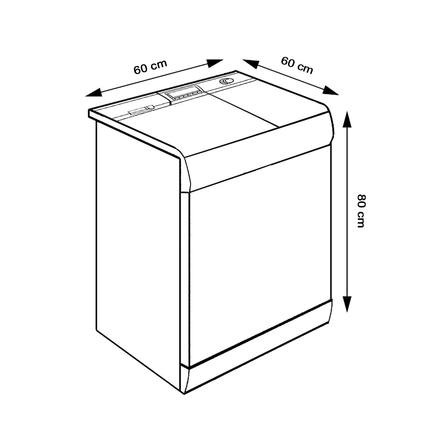 Decorative waterproof washing machine cover enhancing laundry area aesthetics.
