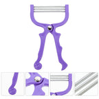 Angled view of facial hair remover threading tool portable epilator