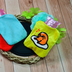 Ergonomic yellow duck hot water bag, easy to hold for targeted warmth.