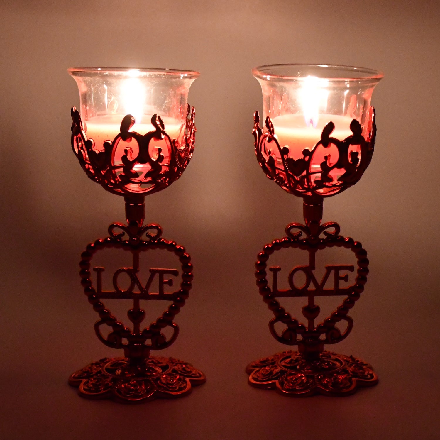 Elegant tea lights holder candle stand for dining table decoration