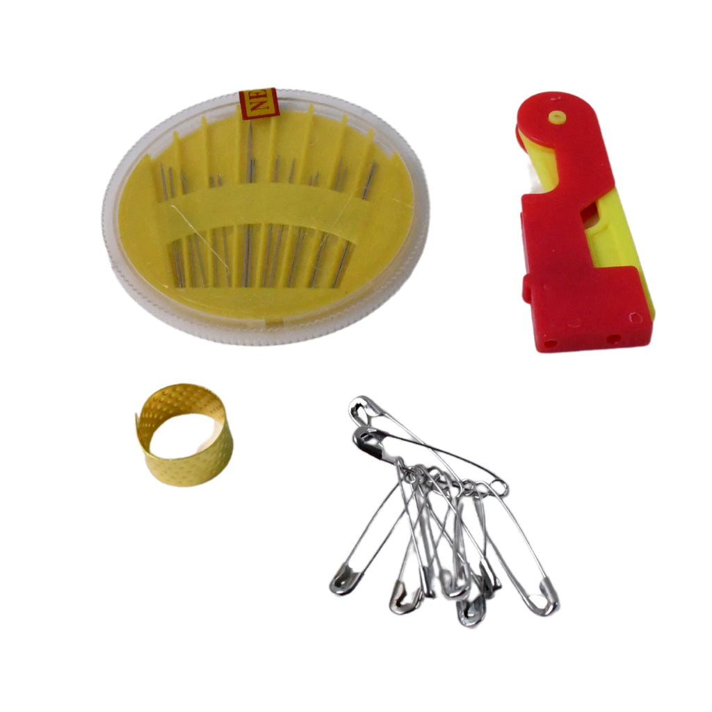 Neatly arranged 4 in 1 tailoring sewing kit showcasing threads and stitching tools