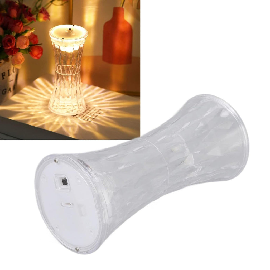 Crystal Night Light providing eye-protection lighting on a study desk for comfortable work.
