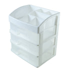 Side view of the transparent drawer desktop storage organizer
