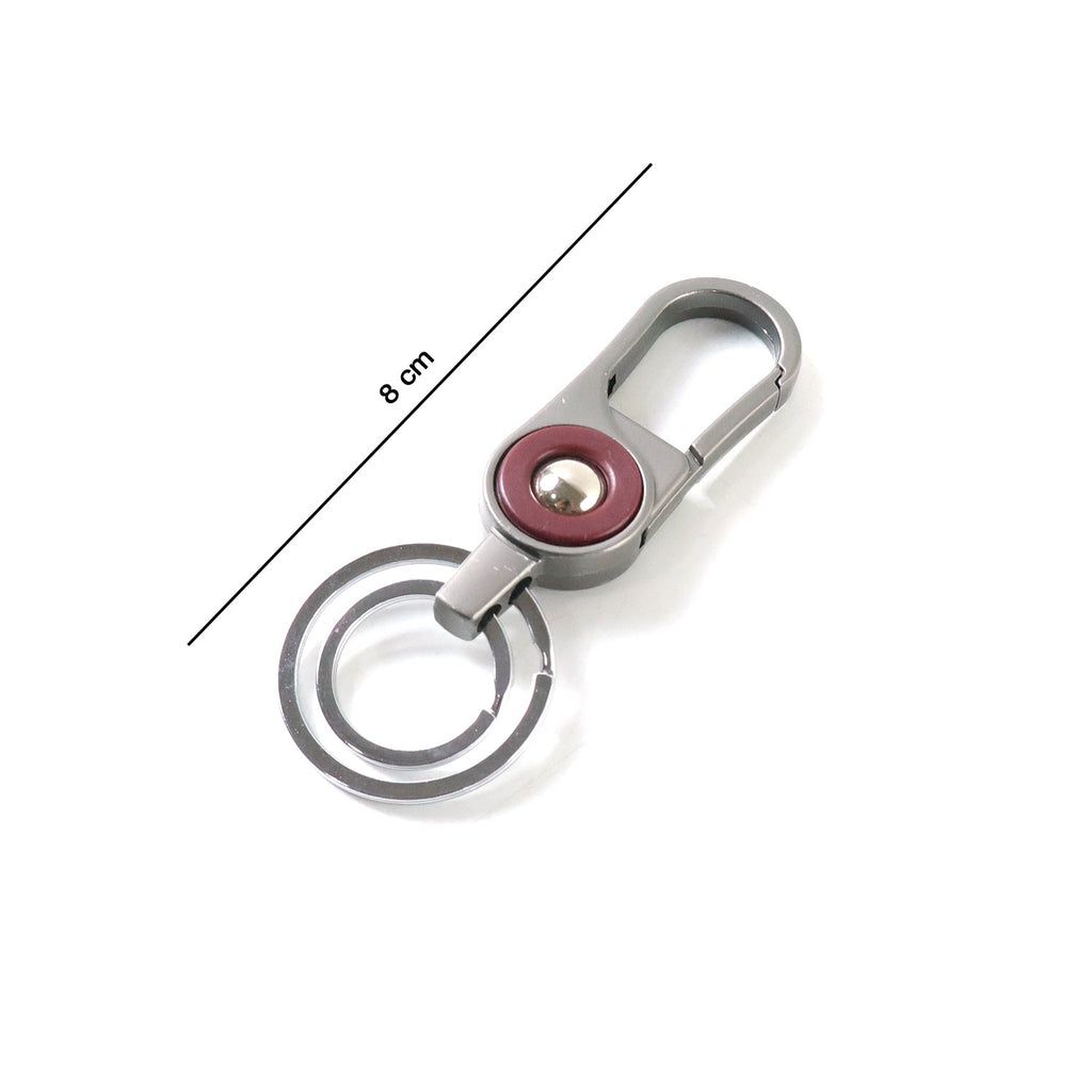 Strong metal key holder with secure clip