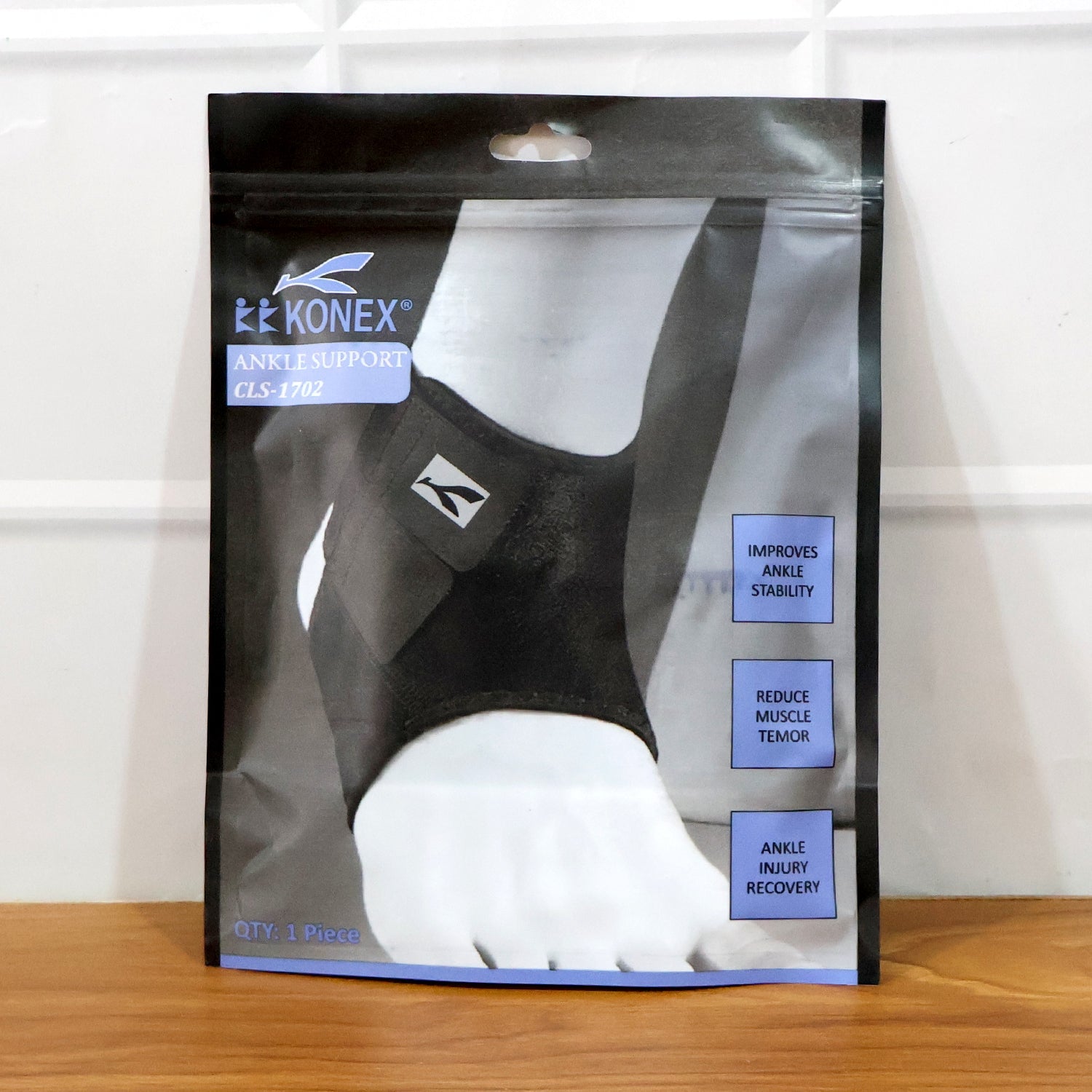 Breathable fabric detail of knee support brace for comfortable wear