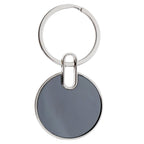 Titan loop key ring with black finish on durable metal keychain