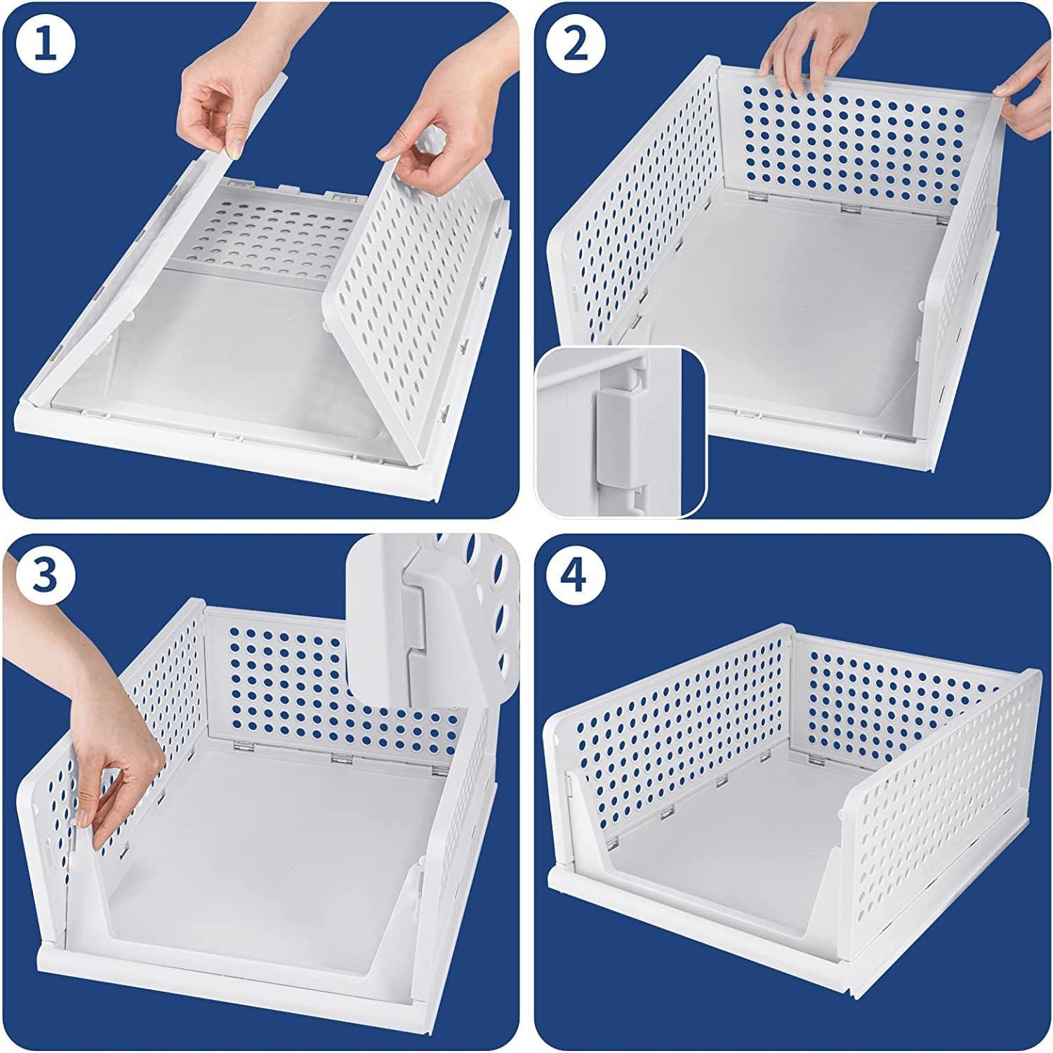 The foldable and stackable plastic wardrobe drawer organizer, perfect for any Indian home.