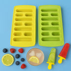 Stackable no-spill design plastic ice cube trays perfect for efficient freezer storage