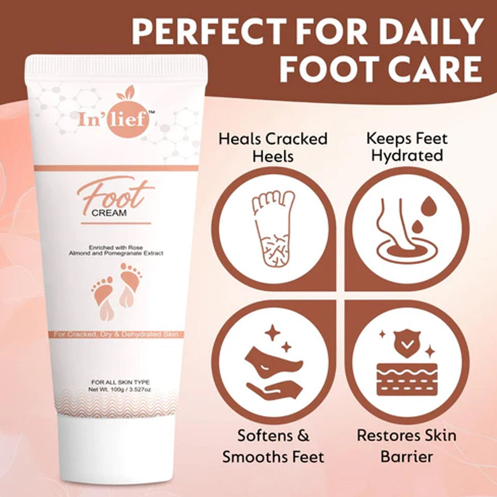 Close-up texture of moisturizing foot cream