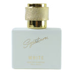 Luxury white fragrance perfume bottle view