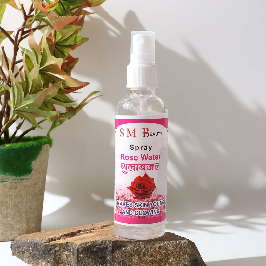 Clear Rose Water Spray bottle for skin hydration and pore tightening