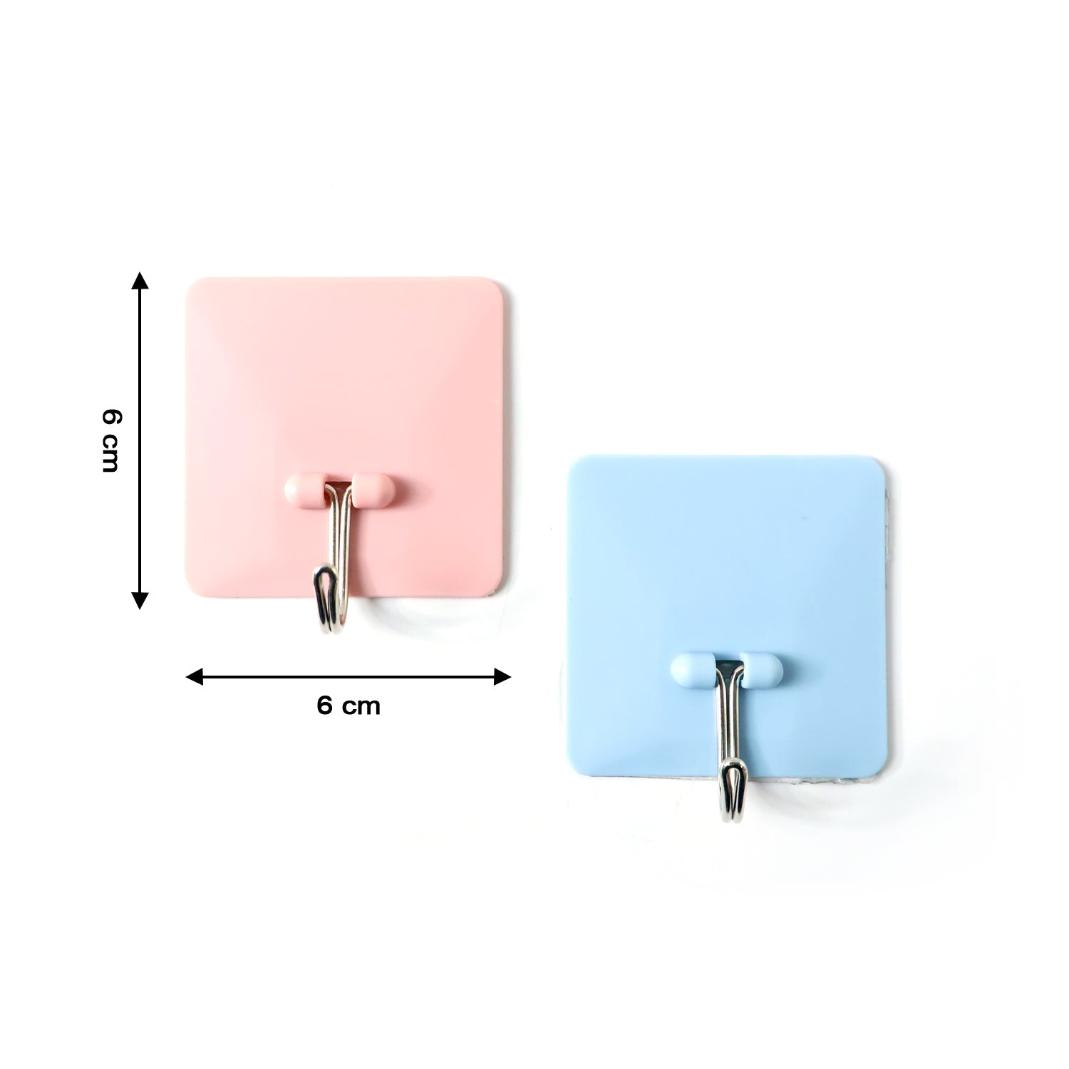 Self-adhesive utility hook mounted on tile wall