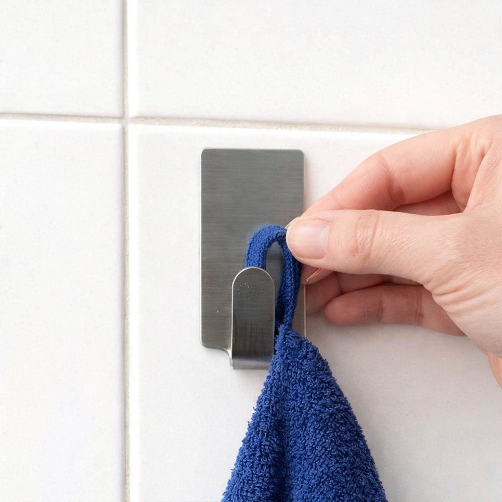 Display of multiple adhesive wall hooks set