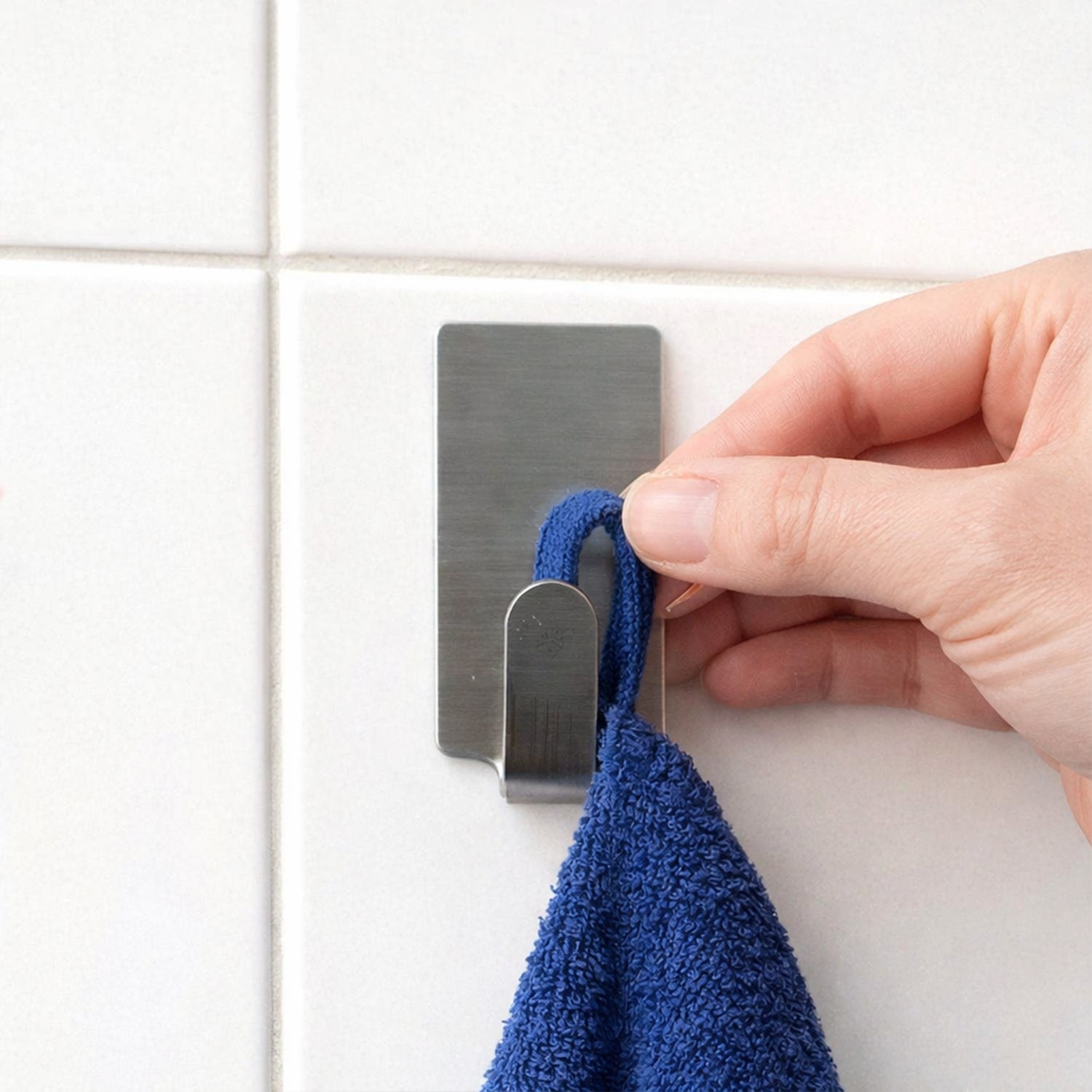 Display of multiple adhesive wall hooks set