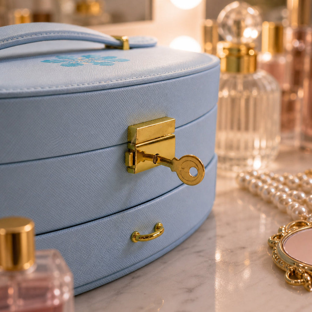 Divided compartments of jewelry box for organized storage in India