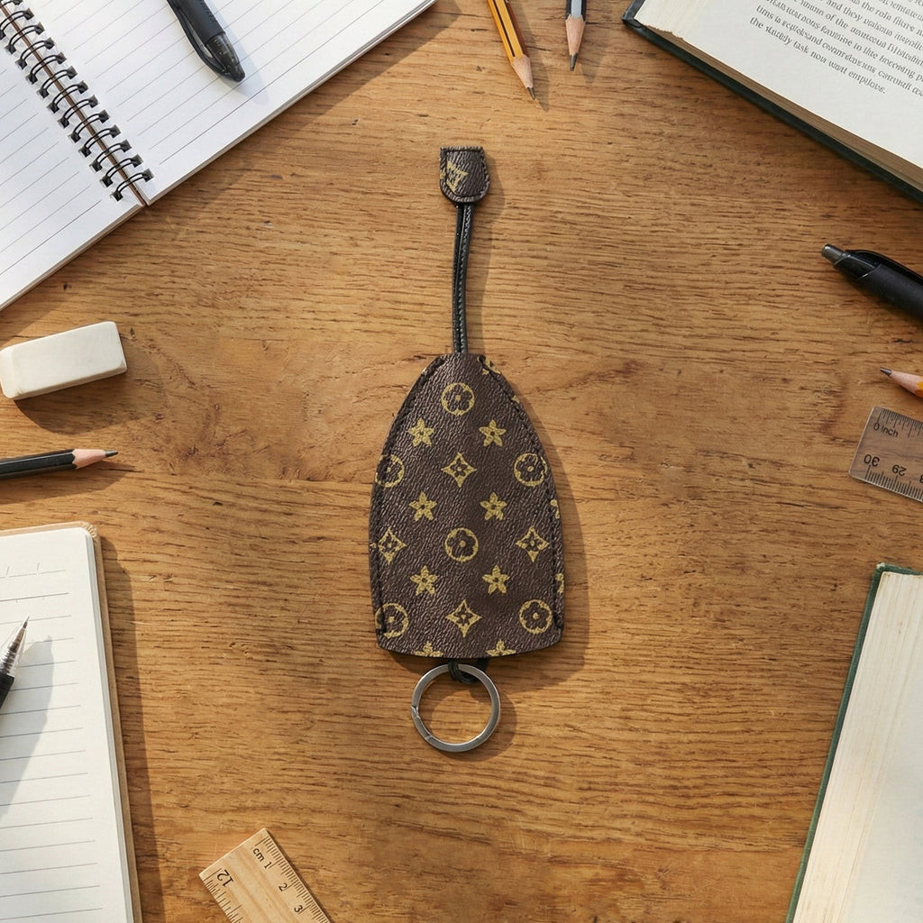 Travel-friendly key organizer featuring an elegant patterned design