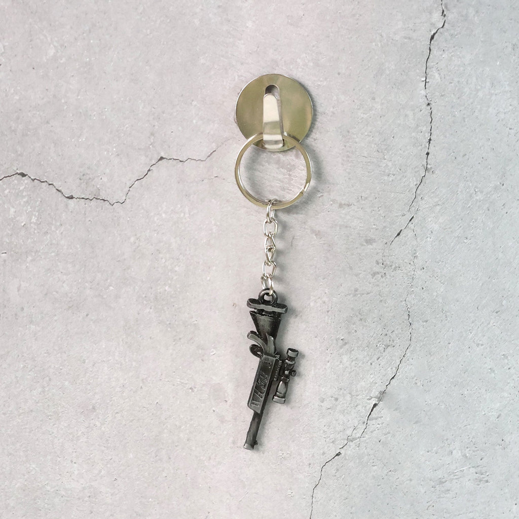 Durable metal keychain with rifle gun design and elegant finish