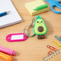 Cartoon keychain accessory with fun design and practical label tag holder