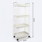 Kitchen rack trolley with mobility and stable design